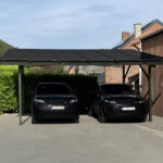 Carport for 1 bil, Vanntett, 300kg/m2, sort, alu - Bilde 2